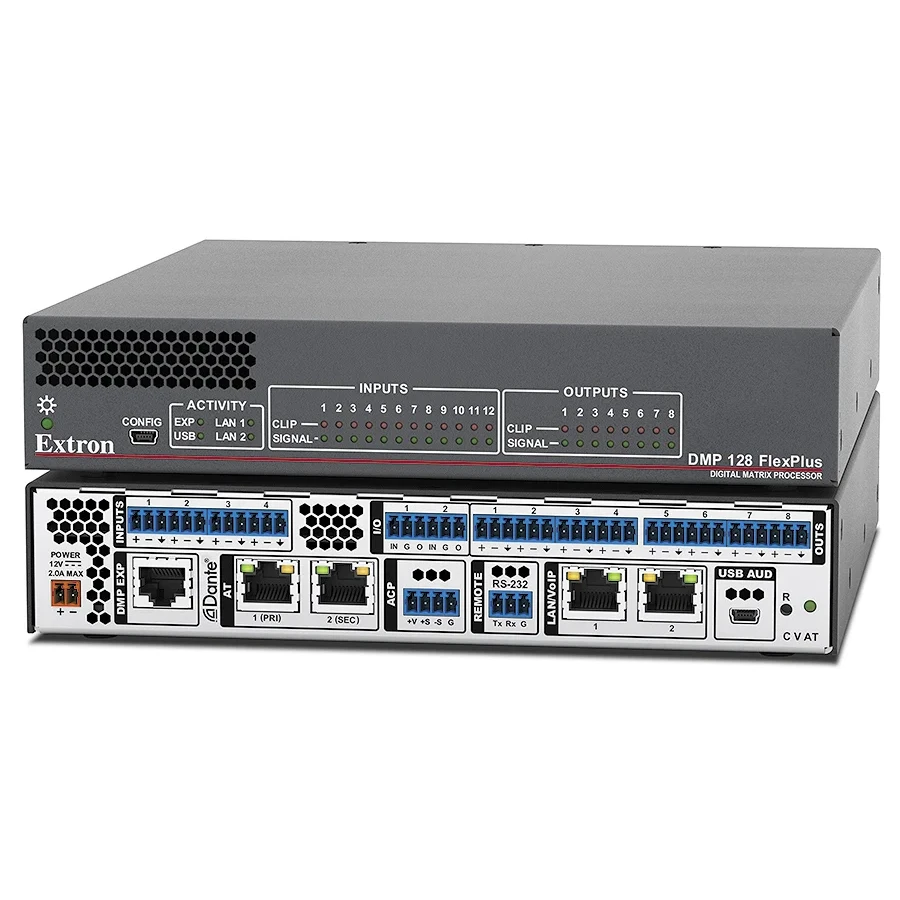 Alternative view of DMP 128 FlexPlus ProDSP Dante Digital Matrix Processors