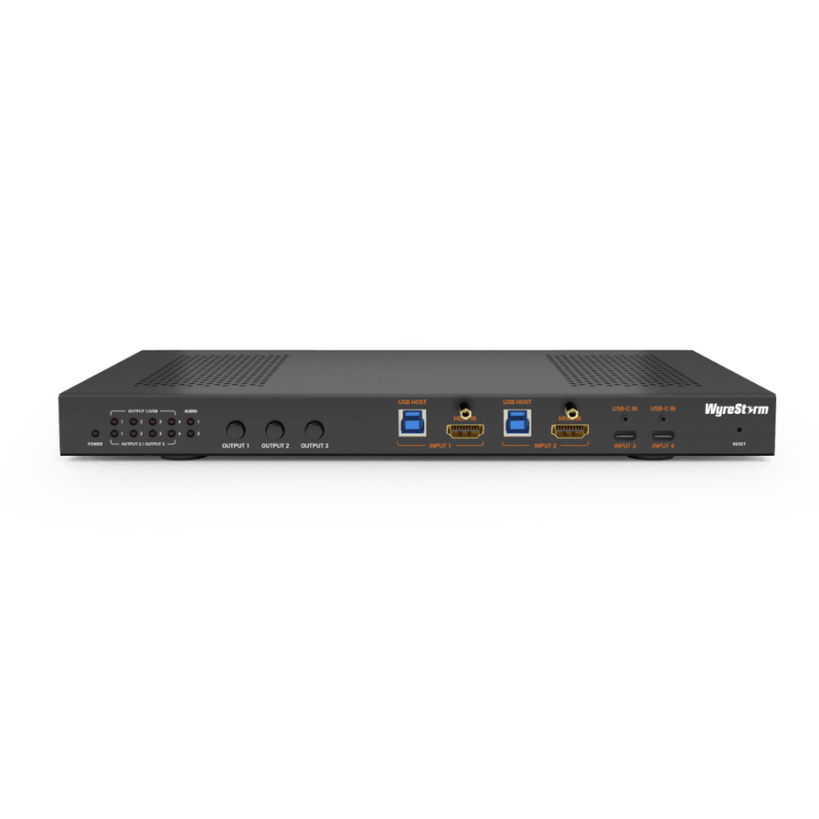 4×3 Multi-Input Conference Room Switcher with Advanced USB-C Integration & HDBT 3.0 Output