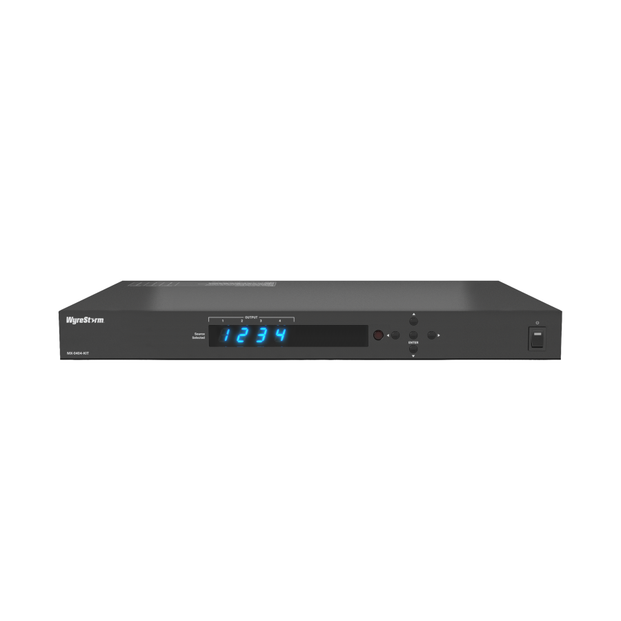 Alternative view of 4K 4×4 HDBaseT Matrix with Receiver