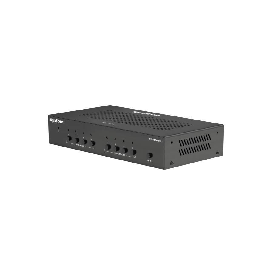 Alternative view of 4K HDR 4×4 Pure HDMI Seamless Matrix with Scaling Outputs and Audio De-embed