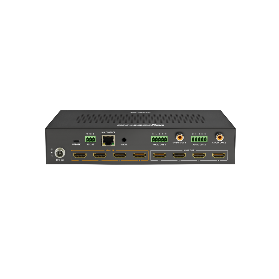 4K HDR 4×4 Pure HDMI Seamless Matrix with Scaling Outputs and Audio De-embed - Image 4