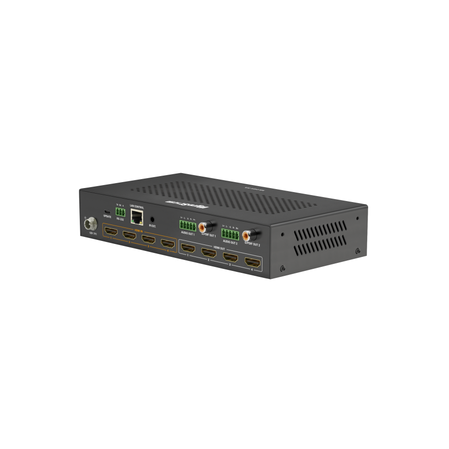4K HDR 4×4 Pure HDMI Seamless Matrix with Scaling Outputs and Audio De-embed - Image 5