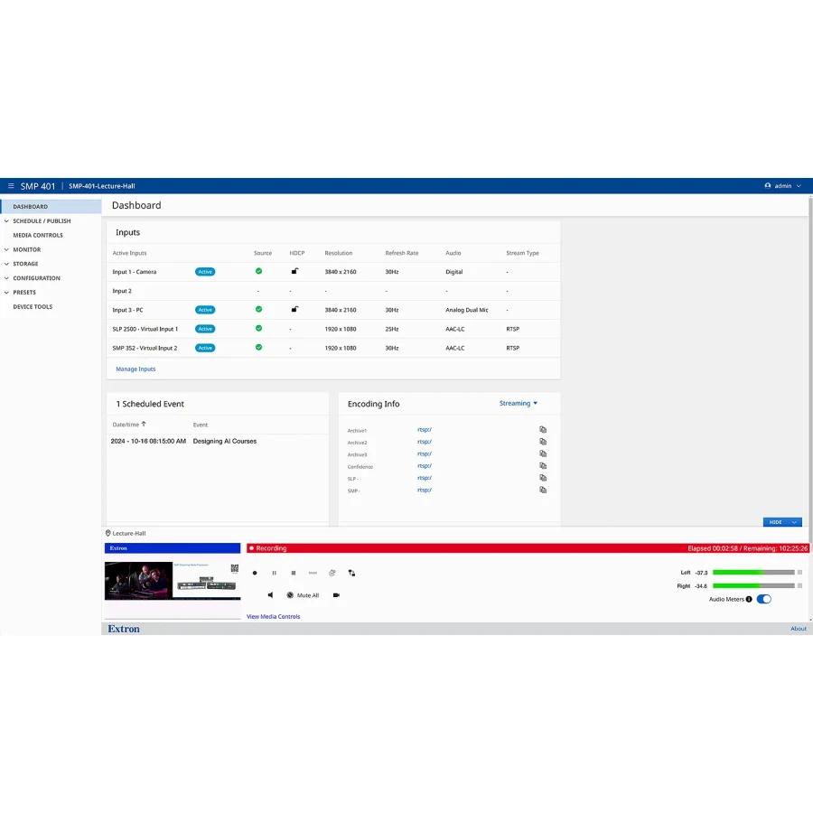 SMP 401 Multi-Channel 4K Recording and Streaming Media Processor - Image 3