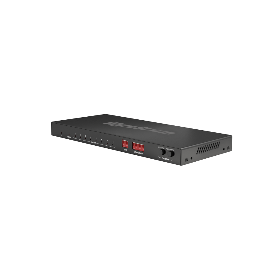 Alternative view of 4K HDR 1:8 Splitter with Scaling Outputs