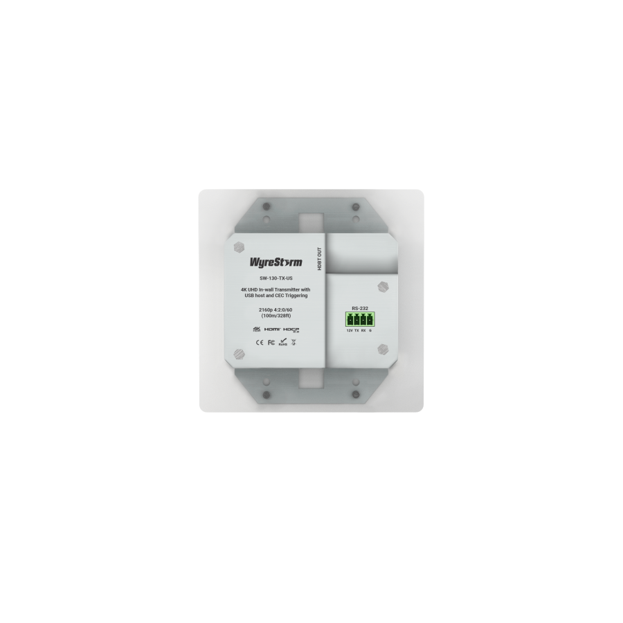 Alternative view of 3-Input In-wall HDBaseT Transmitter (2-gang US)