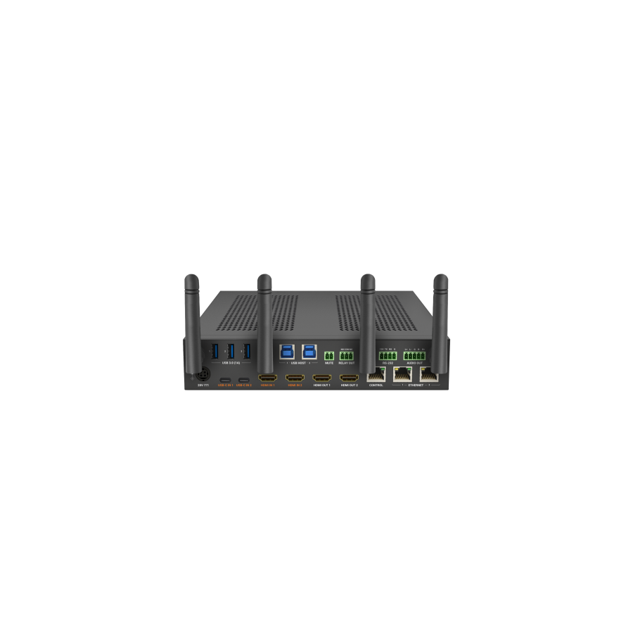 Alternative view of 4-Input 4K Presentation Switcher with USB C 60W PD and Matrix Outputs, USB 3.0, Multiview & Wireless Casting
