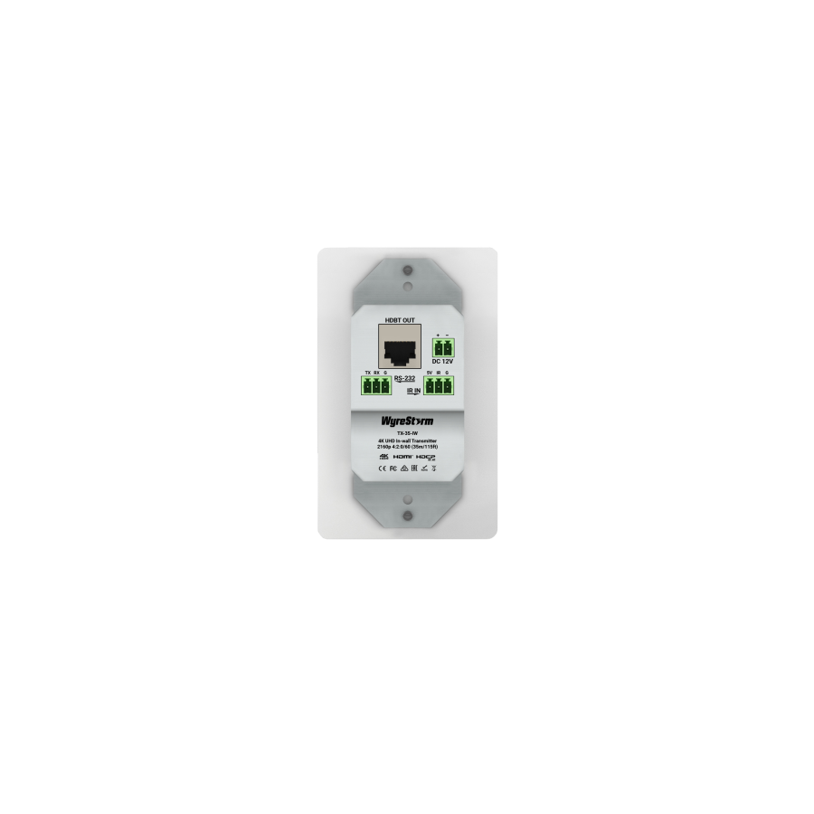 Alternative view of HDMI Single Gang In-Wall HDBaseT Transmitter