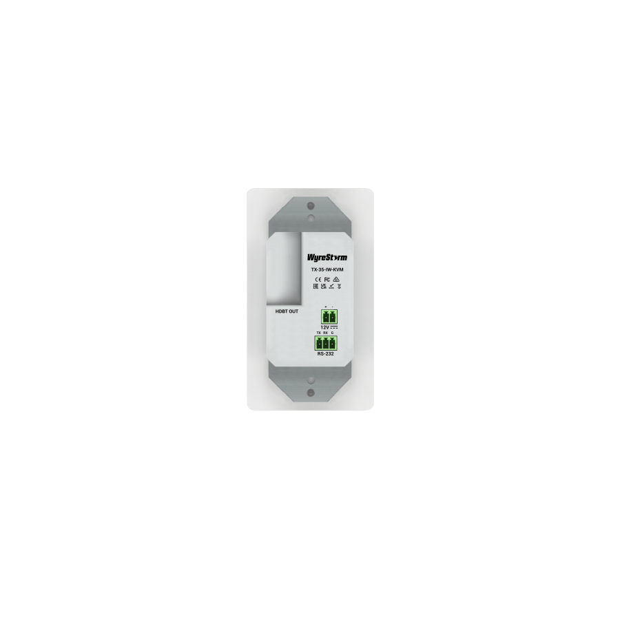 Alternative view of HDMI & USB Single Gang In-Wall HDBaseT Transmitter