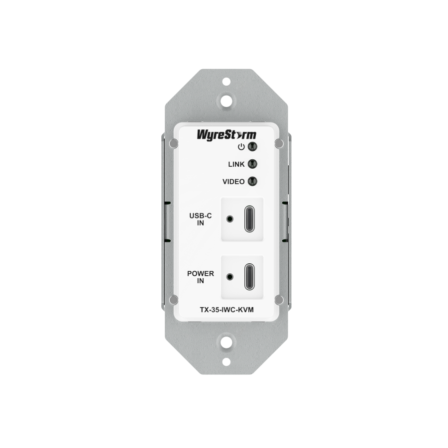 USB C Single Gang In-Wall HDBaseT Transmitter