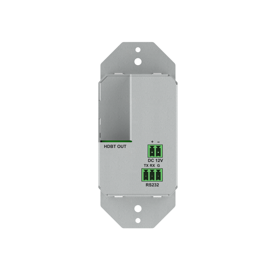 Alternative view of USB C Single Gang In-Wall HDBaseT Transmitter
