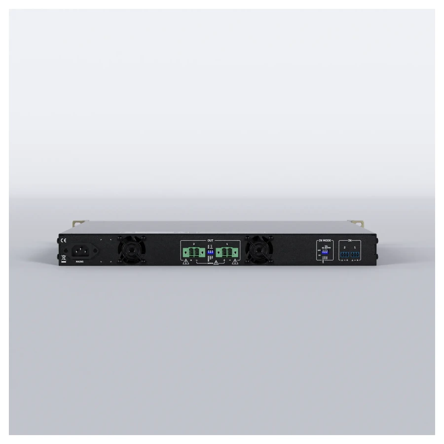 Alternative view of Two channels amplifier | 2x900 W RMS @ 4Ω | LoZ&HiZ | Class D