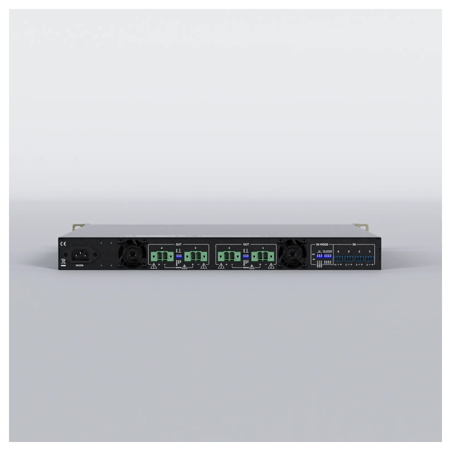 Alternative view of Multichannel amplifier | 4x600 W RMS @ 4 Ω | LoZ&HiZ | Class D