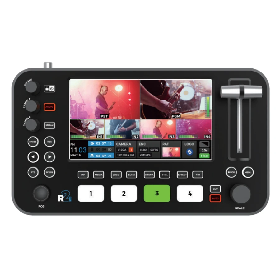 Supports Type-C USB3.0 Lossless Stream USB Disk and HDD Recording Dual-Channel Live Stream via Connecting Ethernet