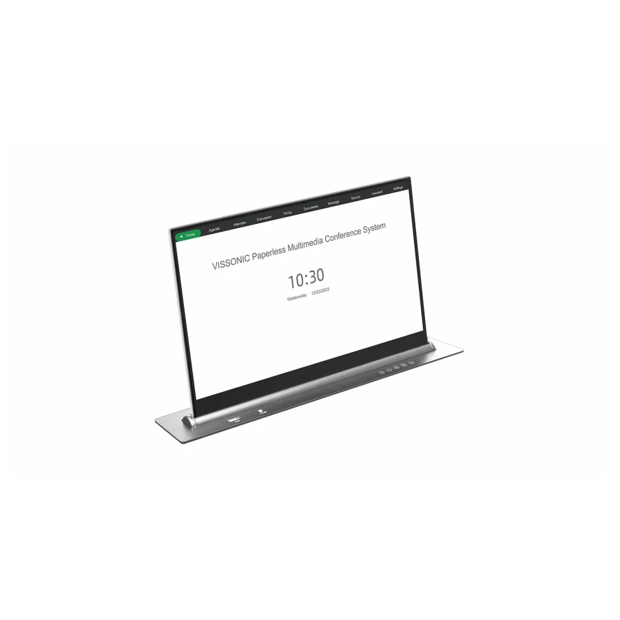 Retractable Screen with Name plate with integrated PC