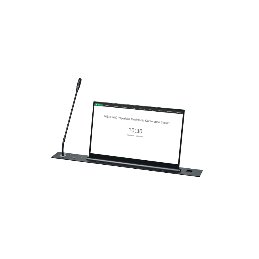 Alternative view of Retractable Touchscreen with One-Touch Sharing & Microphone