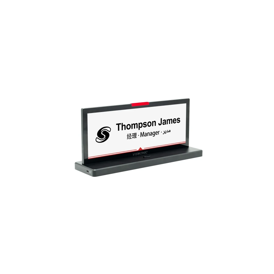 Alternative view of 10”E-ink Nameplate